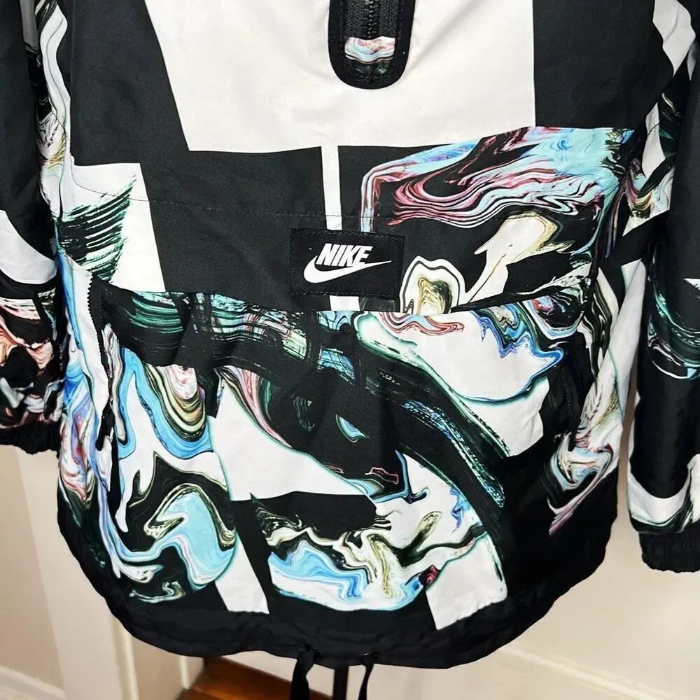 Nike Women's Marble Print 1/2 Zip Tech Sport Jacket Size XS